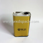 Mini lata estilo F de 1 litro de oro para lubricante