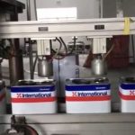 Tightness test of motor oil tin can